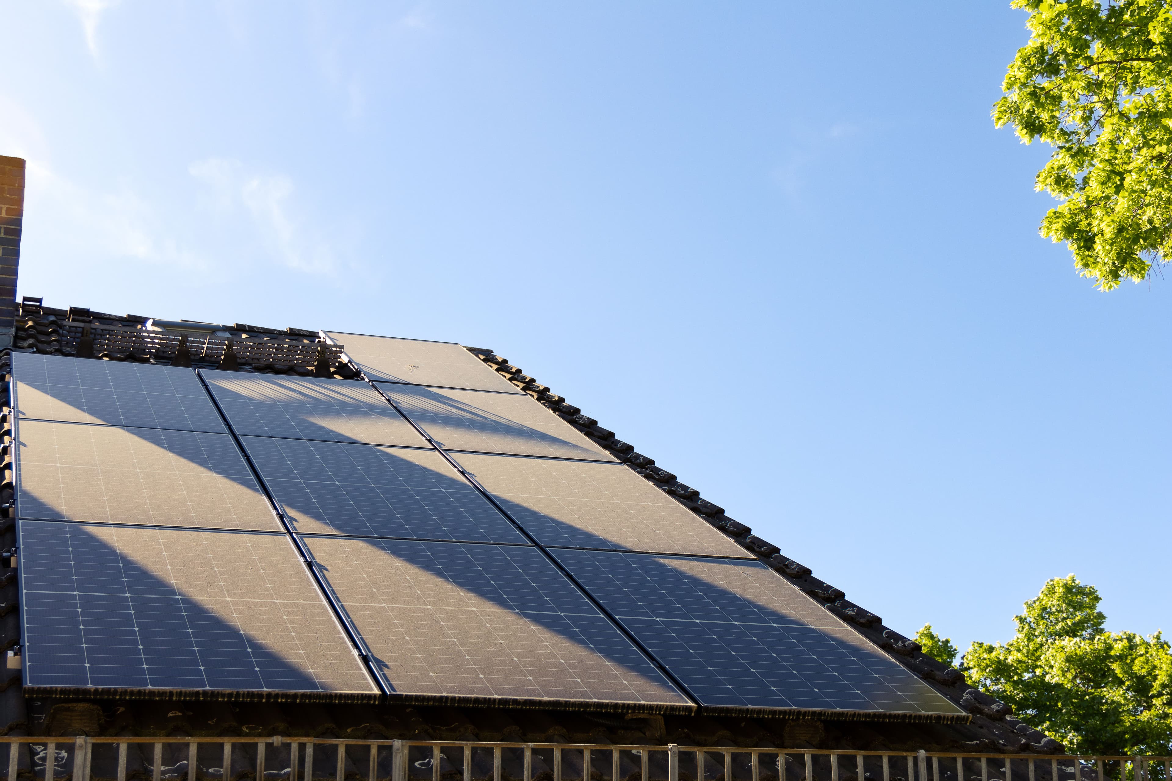 Solar panels roof