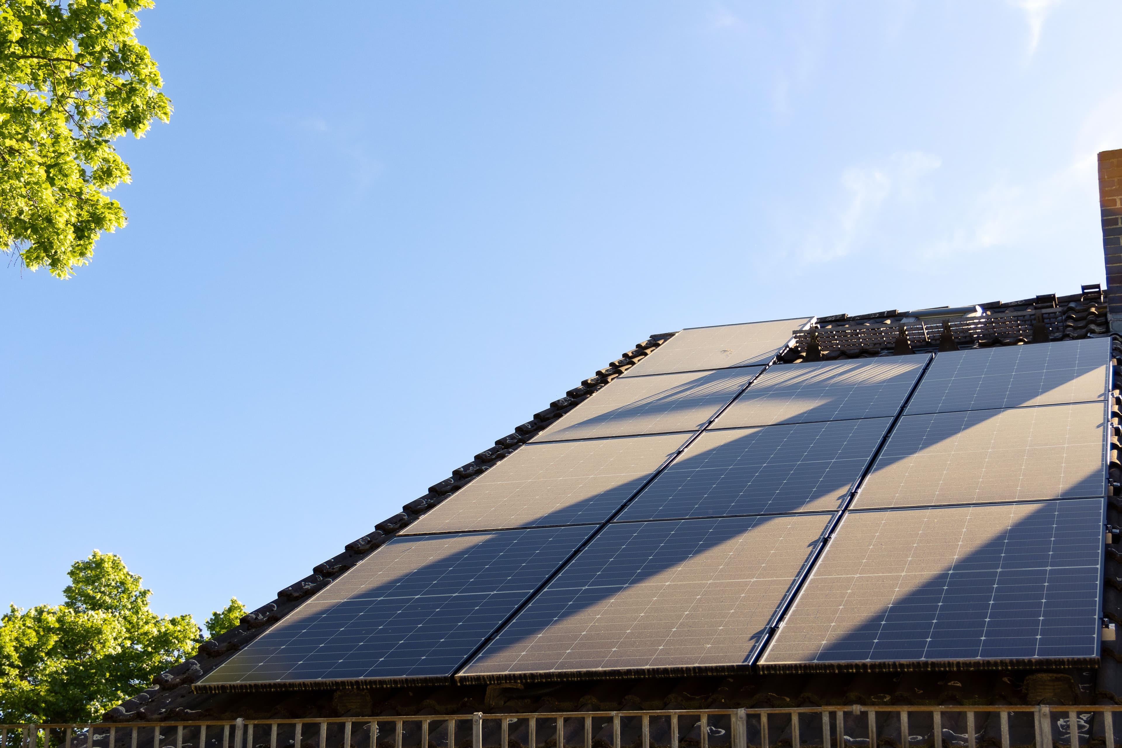 Picture of solar panels on a roof